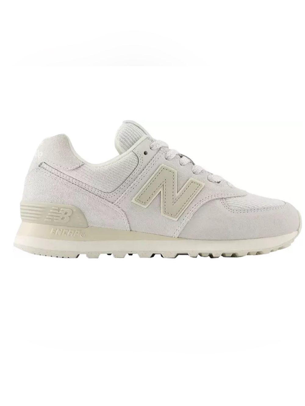 New Balance Women’s Pale Gray Suede & Mesh 574 Sneaker